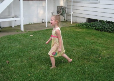 6-26-07 Stella in the back yard